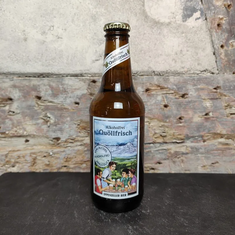 Appenzeller Quöllfrisch alk.frei, Lager alkoholfrei, Schweiz