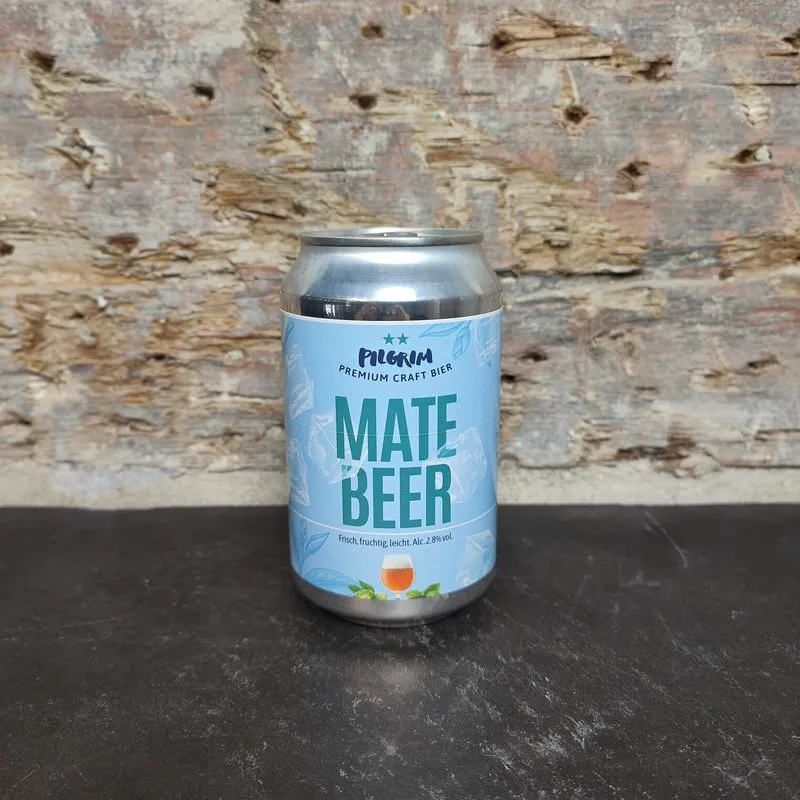 Pilgrim Mate Beer, Biermischgetränk (Weizenbock mit Mate und Schwarztee), Schweiz